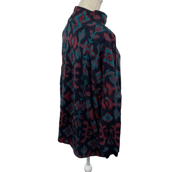 Vintage Southwestern Aztec Pullover Sweater 1/4 Zip Brass Accents Women Sz 18/20 - Picture 5 of 11